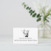 Carte De Visite Services d'échafaudage avec illustration (Debout devant)