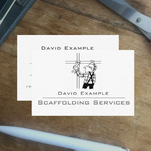 Carte De Visite Services d'échafaudage avec illustration