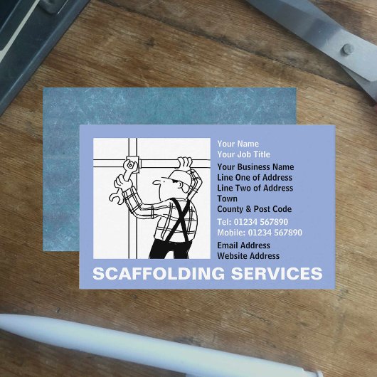 Carte De Visite Services d'échafaudage Dessin animé