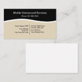 Carte De Visite Services d'échographie mobile (Devant / Derrière)