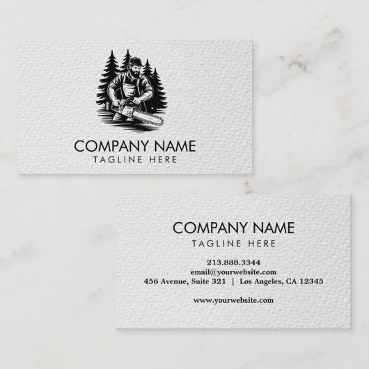 Carte De Visite Services d'élagage d'arbres professionnels & d'arb (Devant / Derrière)