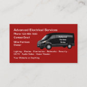 Carte De Visite Services d'électricien avancés (Devant)