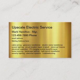 Carte De Visite Services d'électricien élégants modernes