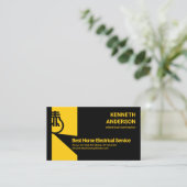 Carte De Visite Services d'électricien en ampoule électrique en gr (Debout devant)