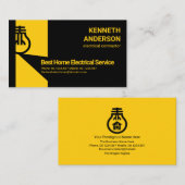 Carte De Visite Services d'électricien en ampoule électrique en gr (Devant / Derrière)