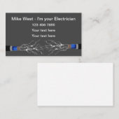 Carte De Visite Services d'électricien simples (Devant / Derrière)