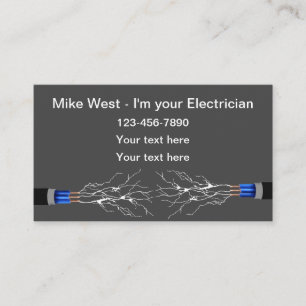 Carte De Visite Services d'électricien simples