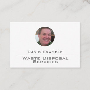 Carte De Visite Services d'élimination des déchets avec photo du d
