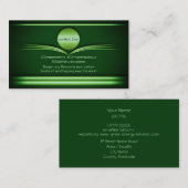 Carte De Visite Services d'énergie verte - Disque métallique et fl (Devant / Derrière)