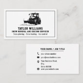 Carte De Visite Services D'Enlèvement Et De Dégivrage De Neige Noi (Devant / Derrière)