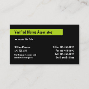 Carte De Visite Services d'enquêteur privé
