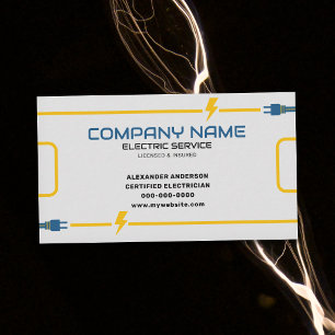 Carte De Visite Services d'entrepreneur électricien