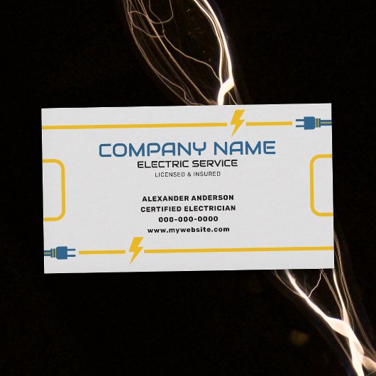 Carte De Visite Services d'entrepreneur électricien