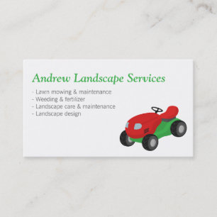 Carte De Visite Services d'entretien d'aménagement paysager, tract