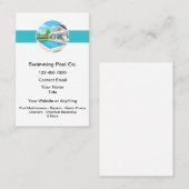 Carte De Visite Services d'entretien de piscine (Devant / Derrière)