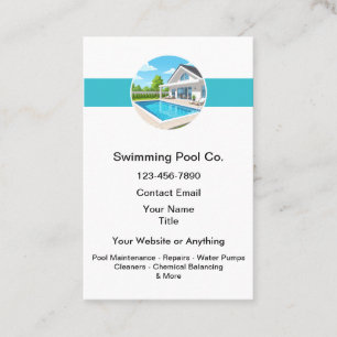 Carte De Visite Services d'entretien de piscine