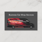 Carte De Visite Services d'enveloppement automobile cool (Devant)