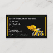 Carte De Visite Services d'équipement d'excavation de construction (Devant)