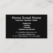 Carte De Visite Services des réparations de bricoleur (Dos)