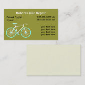 Carte De Visite Services des réparations de vélo (Devant / Derrière)
