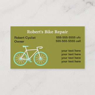 Carte De Visite Services des réparations de vélo