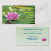 Carte De Visite Services d'étang (Devant / Derrière)