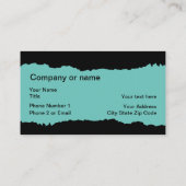 Carte De Visite Services d'excavation commerciale (Dos)