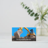 Carte De Visite Services d'excavation de construction (Debout devant)