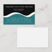 Carte De Visite Services d'excavation de construction moderne (Devant / Derrière)