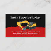 Carte De Visite Services d'excavation double face modernes (Devant)