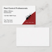 Carte De Visite Services d'extermination des contrôles passés (Devant / Derrière)