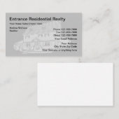 Carte De Visite Services d'immobiliers (Devant / Derrière)