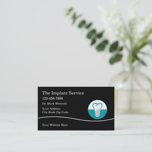 Carte De Visite Services d'implants dentaires (Debout devant)