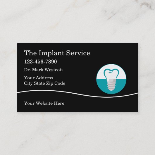 Carte De Visite Services d'implants dentaires (Devant)