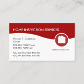 Carte De Visite Services d'inspection à domicile (Devant)