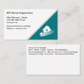 Carte De Visite Services d'inspection de maison (Devant / Derrière)