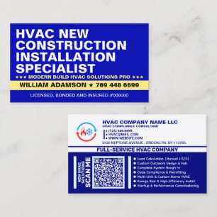 Carte De Visite Services d'installation de nouvelles constructions