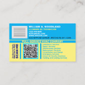 Carte De Visite Services d'installation de réparation de climatisa (Dos)