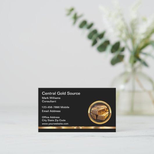 Carte De Visite Services d'investissement Gold Classy (Debout devant)