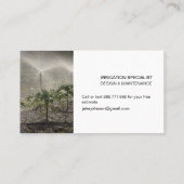 Carte De Visite Services d'irrigation (Dos)