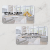 Carte De Visite Services domestiques | Salle de séjour propre (Devant / Derrière)