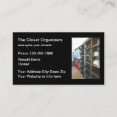 Carte De Visite Services d'organisation de placards (Devant)