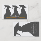 Carte De Visite Services d'organisation du nettoyage des maisons (Devant / Derrière)