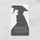 Carte De Visite Services d'organisation du nettoyage des maisons (Dos)