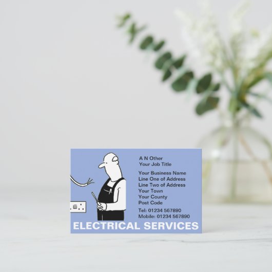 Carte De Visite Services électriques (Debout devant)