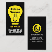 Carte De Visite Services électriques à bouchon jaune (Devant / Derrière)