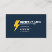 Carte De Visite Services Électriques - Bleu & Jaune (Devant)