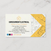 Carte De Visite Services électriques | Construction spécialisée (Devant)