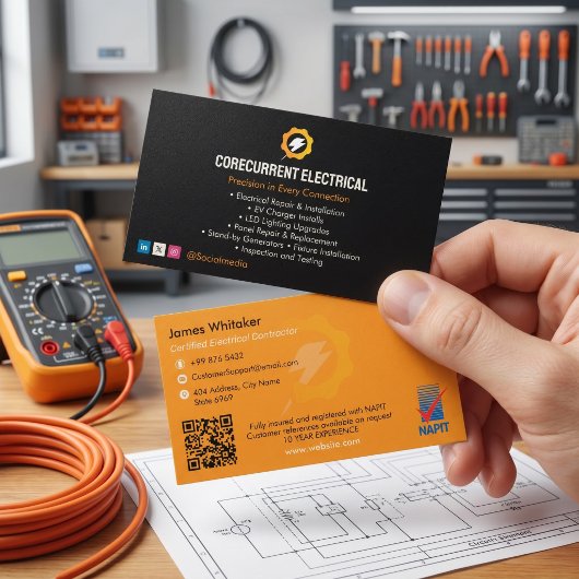 Carte De Visite Services électriques | Construction spécialisée