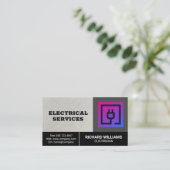 Carte De Visite Services électriques | Icône prise électrique (Debout devant)